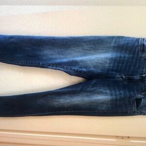 Kut from the kloth women’s distressed wash straight leg blue jeans